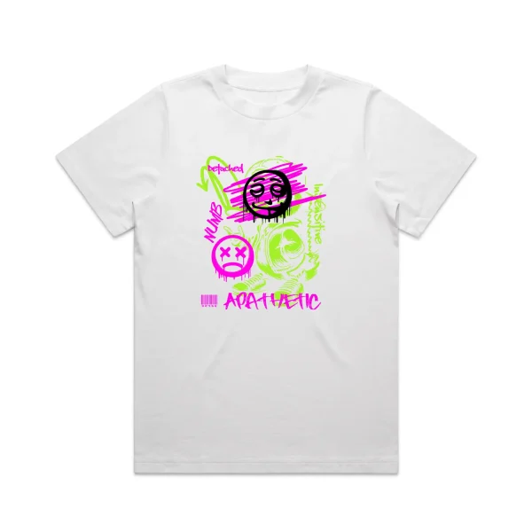 Ladies Apathetic NEON T-Shirt - Image 3