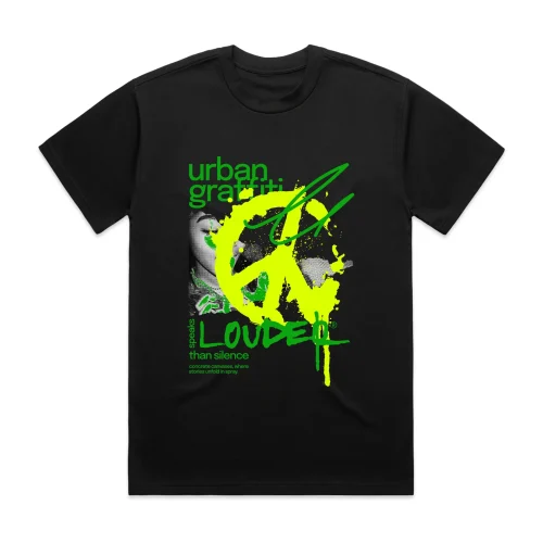 Mens Urban Graffiti Louder Than Silence T-Shirt