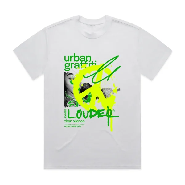 Mens Urban Graffiti Louder Than Silence T-Shirt - Image 3