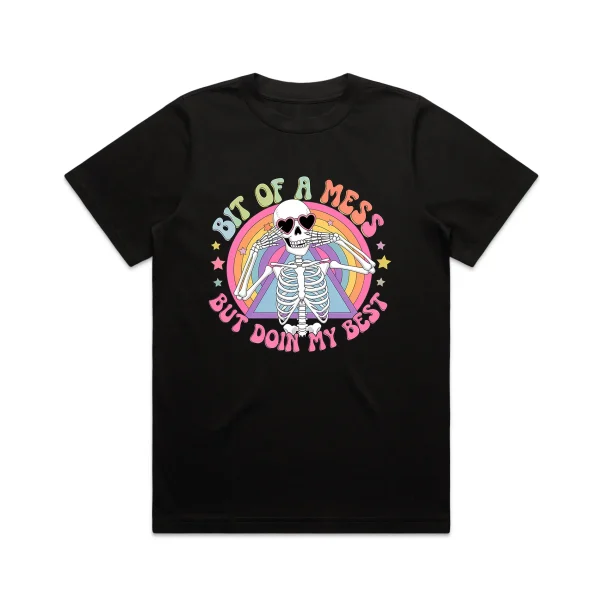 Ladies Bit Of A Mess T-Shirt - Image 2